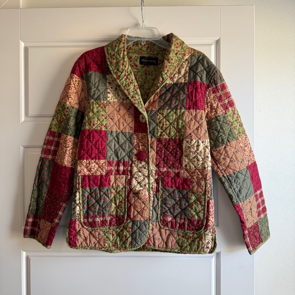 Donna Sharp Pieced Patchwork Quilted Jacket